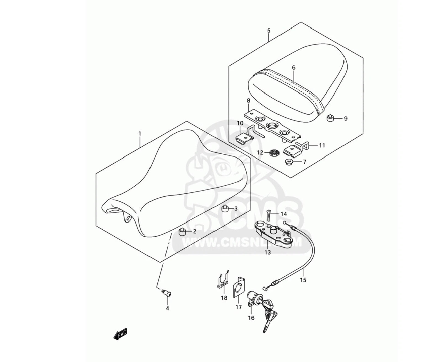 2x Posteriore carenatura Sedile Bulloni Spalla for Suzuki GSX-R600 (2006–2007)