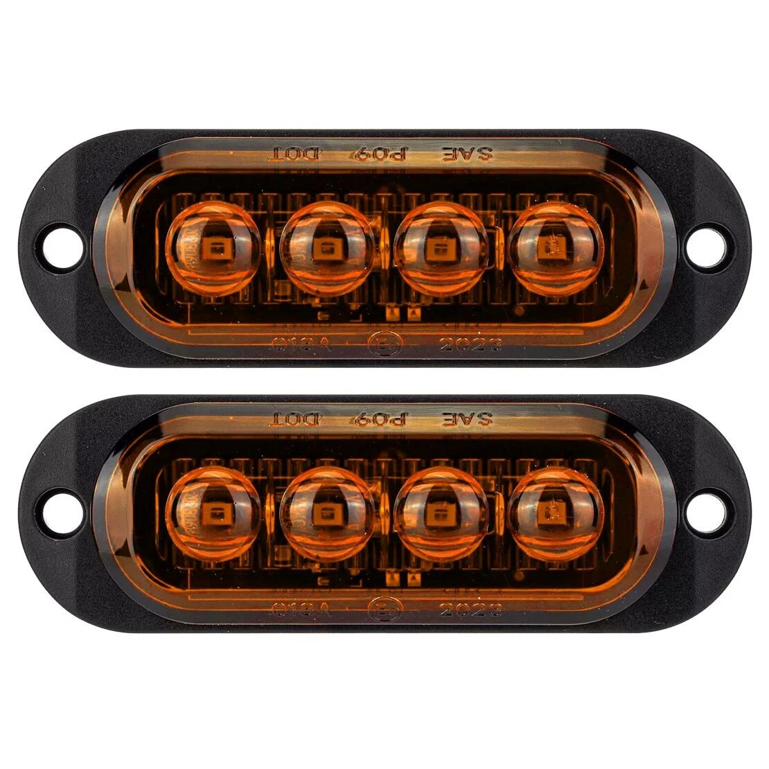 LED Side Marker Amber Lights for Truck Trailer Waterproof