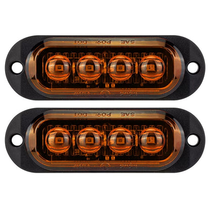 LED Side Marker Amber Lights for Truck Trailer Waterproof