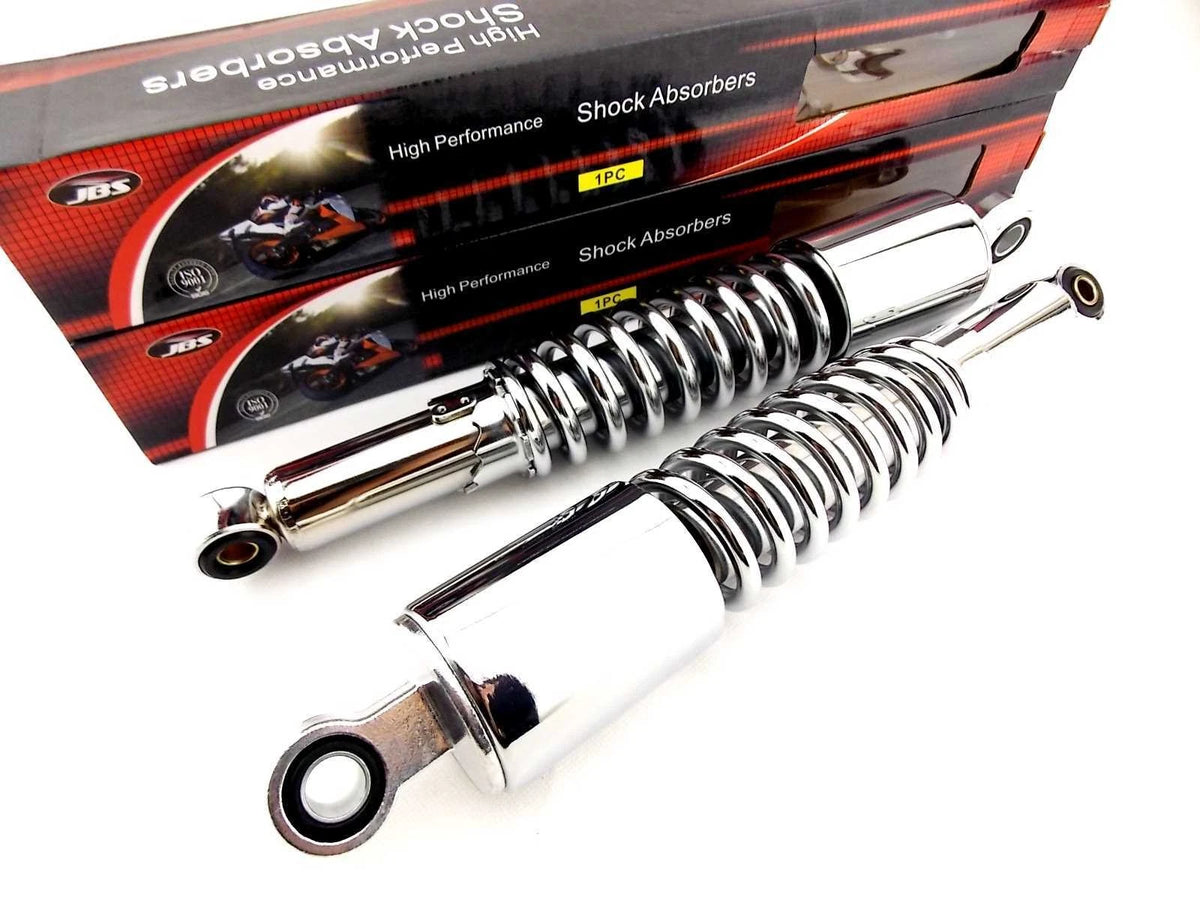 350mm JBS Chrome Rear Shock Absorbers for Kawasaki Z900 (2017-2023)