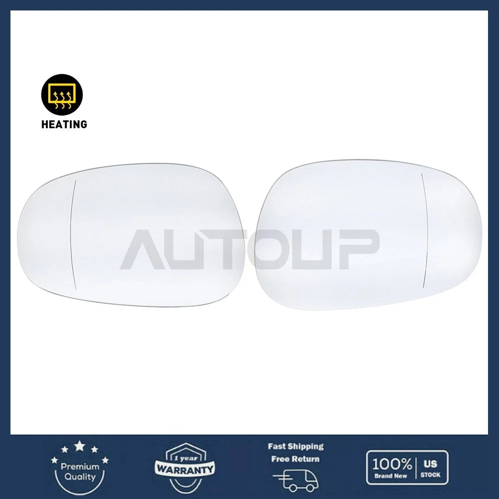 Left+Right Mirror Glass Heated for BMW E81 E90 E91 E92 325i 328i 335i (09–11)