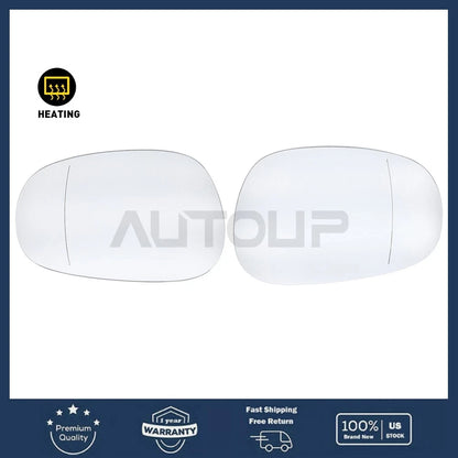 Left+Right Mirror Glass Heated for BMW E81 E90 E91 E92 325i 328i 335i (09–11)
