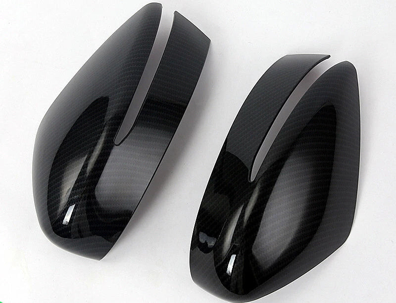 2 x Carbon Fiber Mirror Side Lid Cover Trim for Nissan Kicks (2016–2020)
