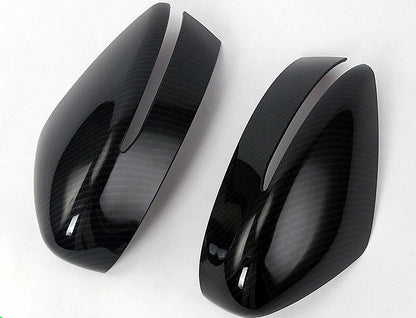 2 x Carbon Fiber Mirror Side Lid Cover Trim for Nissan Kicks (2016–2020)
