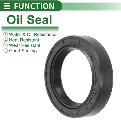 Oil Seal 38x55x12mm Black NBR Rubber Seal Ring Rotary Shaft 5 Pcs