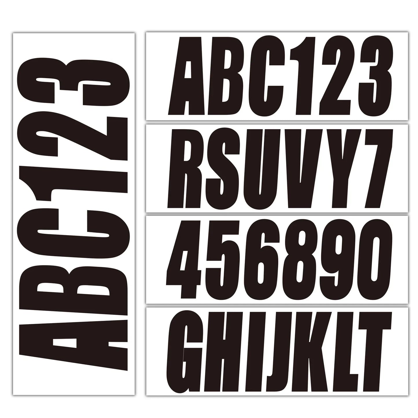 Custom 3" Boat & Jet Ski Stickers for Boat Registration Numbers & Letters