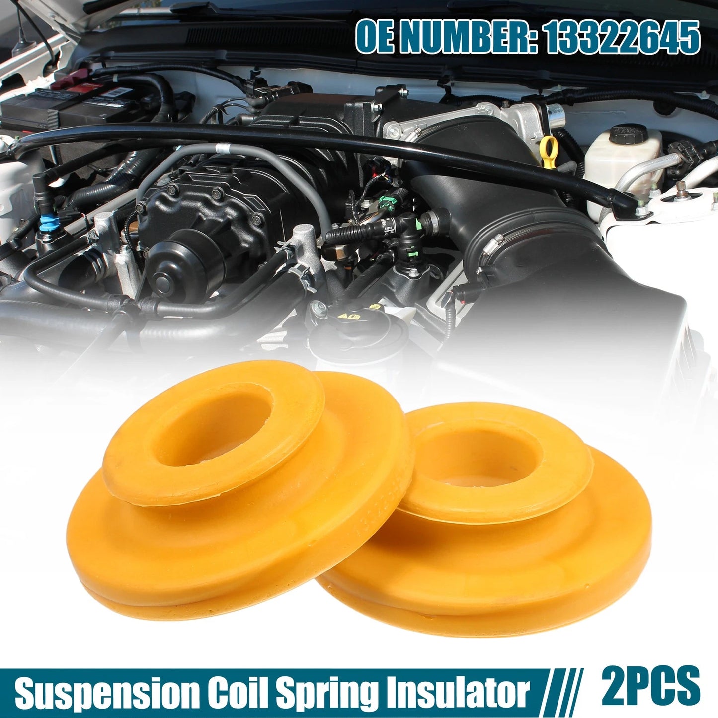 2 x Rear Upper Suspension Coil Spring Insulator for Buick Regal