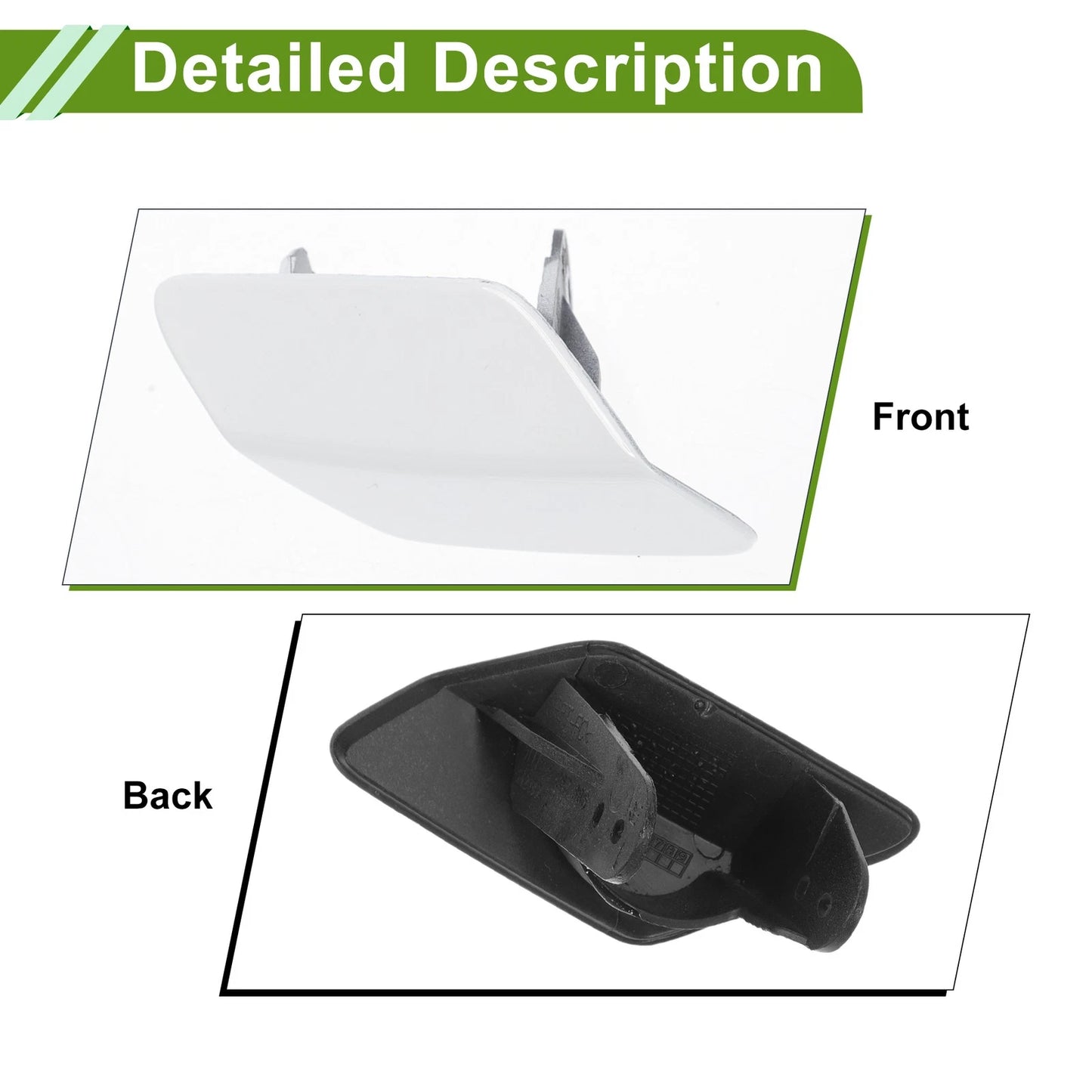Washer Nozzle Cover for BMW 320i (2013-2018) - Front Right, White