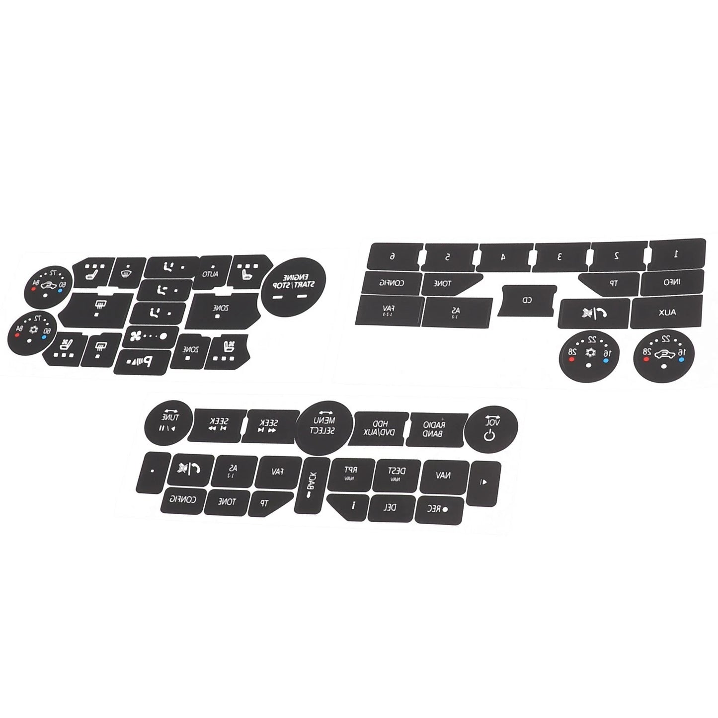 Stickers Repair Decal Button for Car Interior Accessories