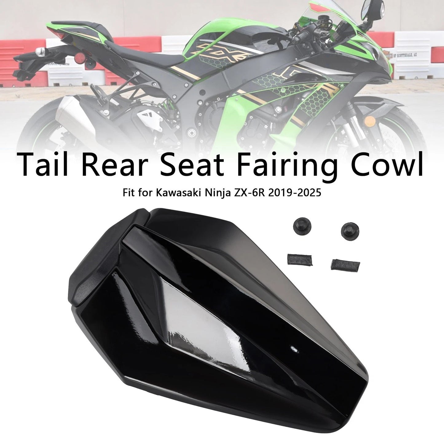 Racing Tail Fairing for Kawasaki ZX6R 2019-2025 Black