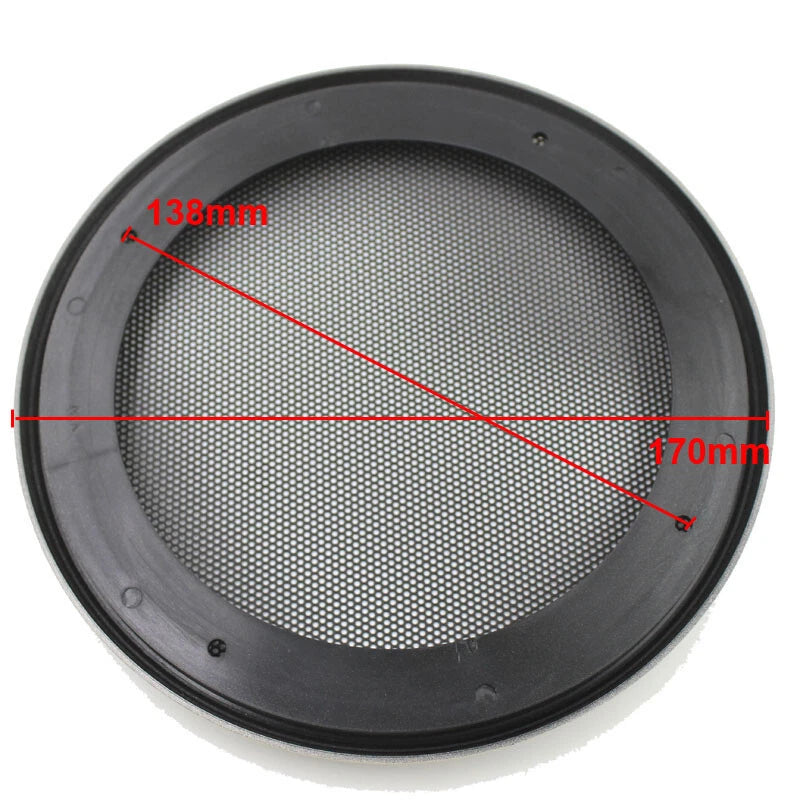 2x 5.5" Gold Frame Mount Speaker Cover Shell Mask Grille Decorative Circle