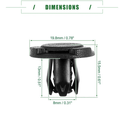 50 Pcs Cowl Bumper & Fender Liner Push Clips for Infiniti Q50