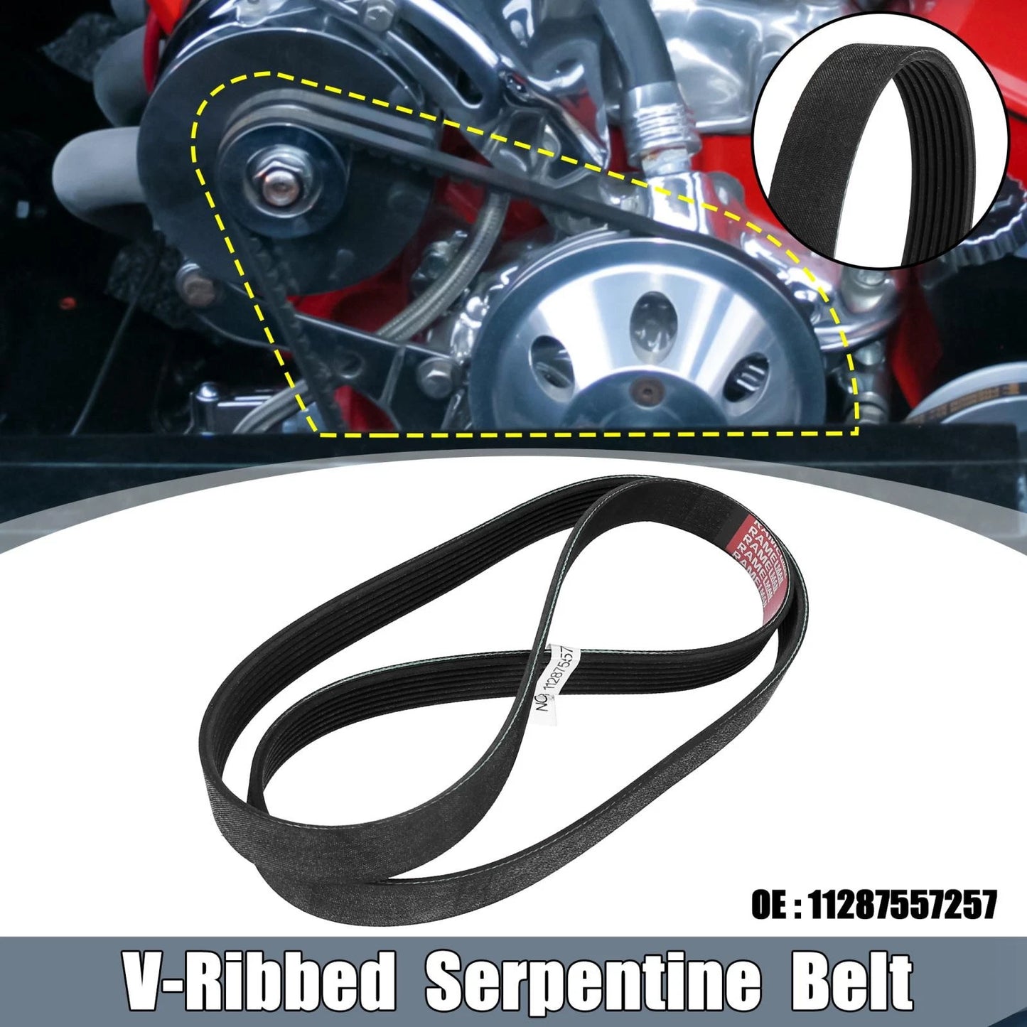 V-Ribbed Serpentine Belt 7PK1370 for BMW X5 E70 (2007-2013)