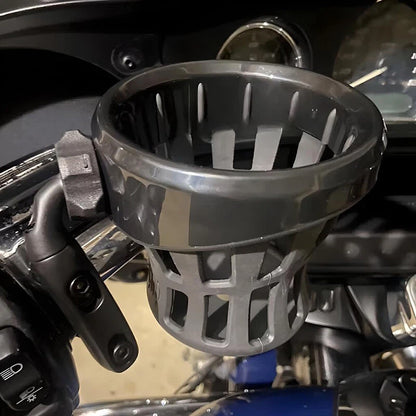 Goldwing GL1800 Handlebar Cup Holder Drink with Mesh Basket Mount (2001-2021)