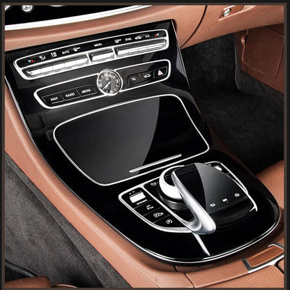 Piano Black Console Gear Shift Cover Trim Fit for Benz E-Class W213 2016-2018