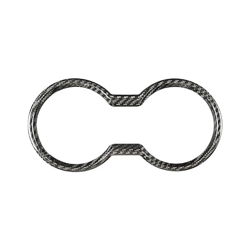 Carbon Fiber Console Water Cup Holder Panel Trim for Ford Mustang 2024