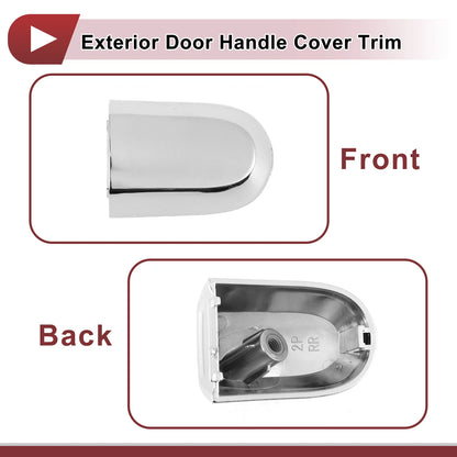 Exterior Door Handle Cover Trim for Kia Sorento (2011-2015) Silver Tone