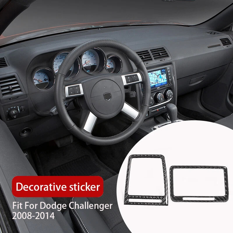 Real Carbon Fiber Side Air Vent Outlet Cover Trim for Dodge Challenger (2008-2014)
