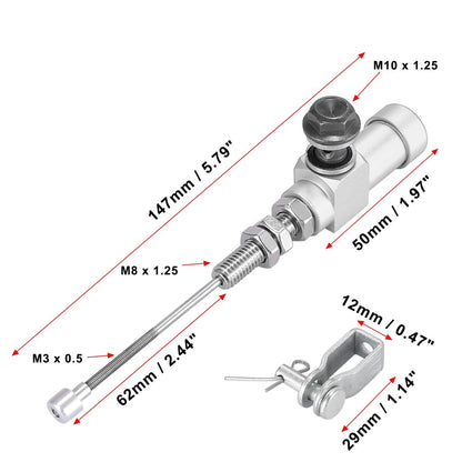 M10 x 1.25mm Hydraulic Clutch Master Cylinder Rod Brake Pump for Motorcycle ATV