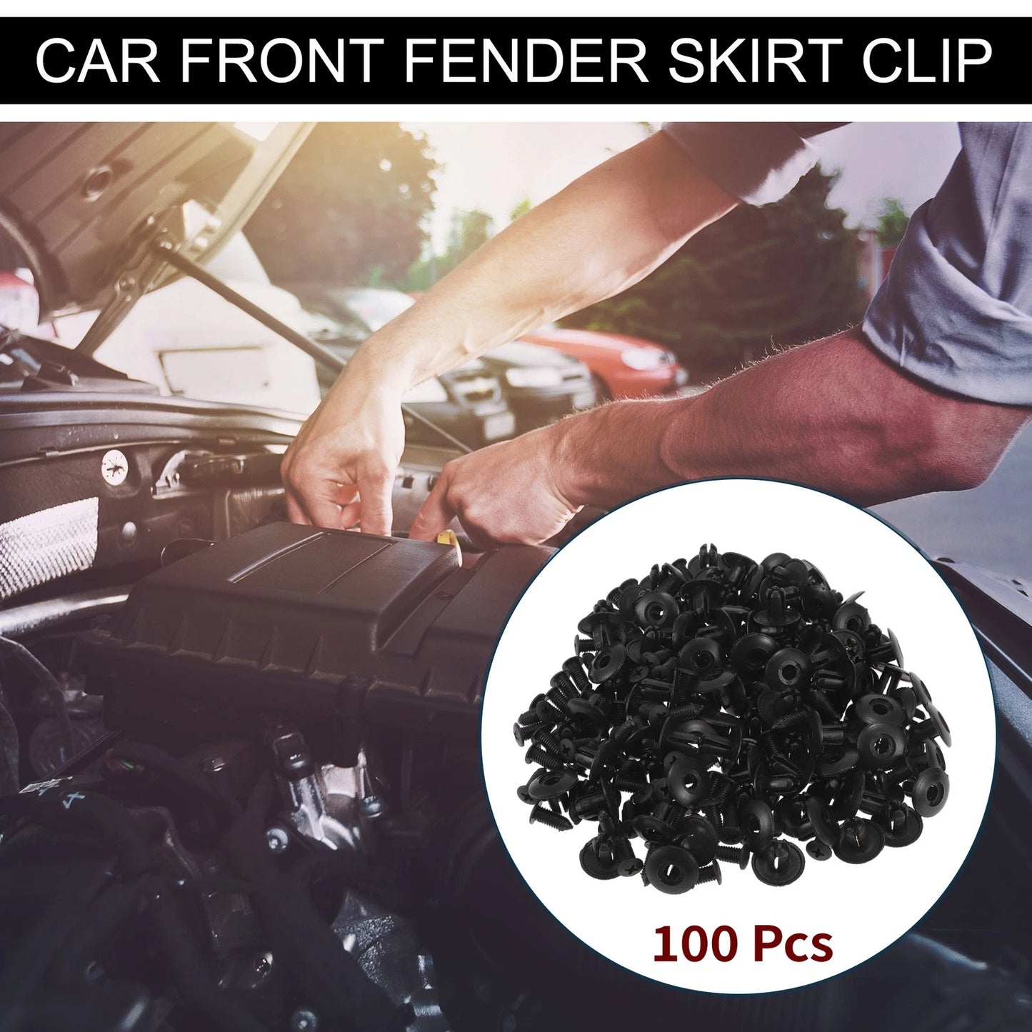100 Pcs Front Fender Skirt Clips for Kia Soul 1.6L 2.0L (2010-2019)