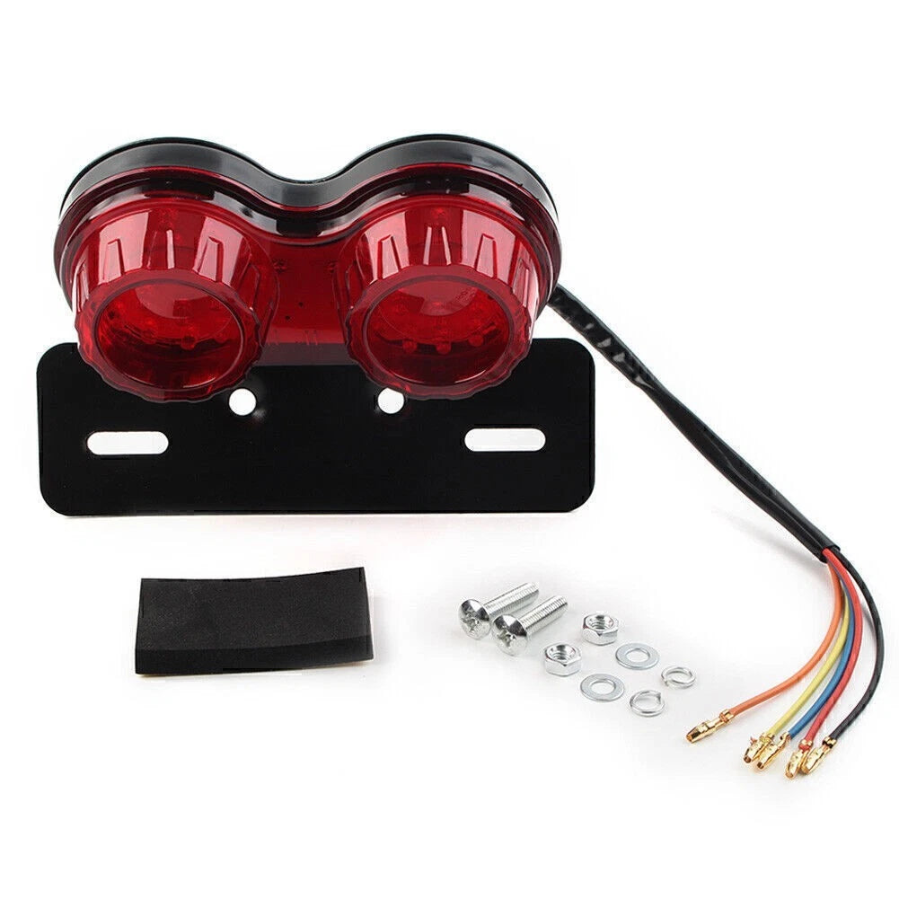 Integrated Tail Light Dual Turn Signal Brake License Plate Lamp for Motor