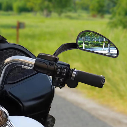 Black Rearview Mirrors for Harley Touring, Glide, Softail, Dyna