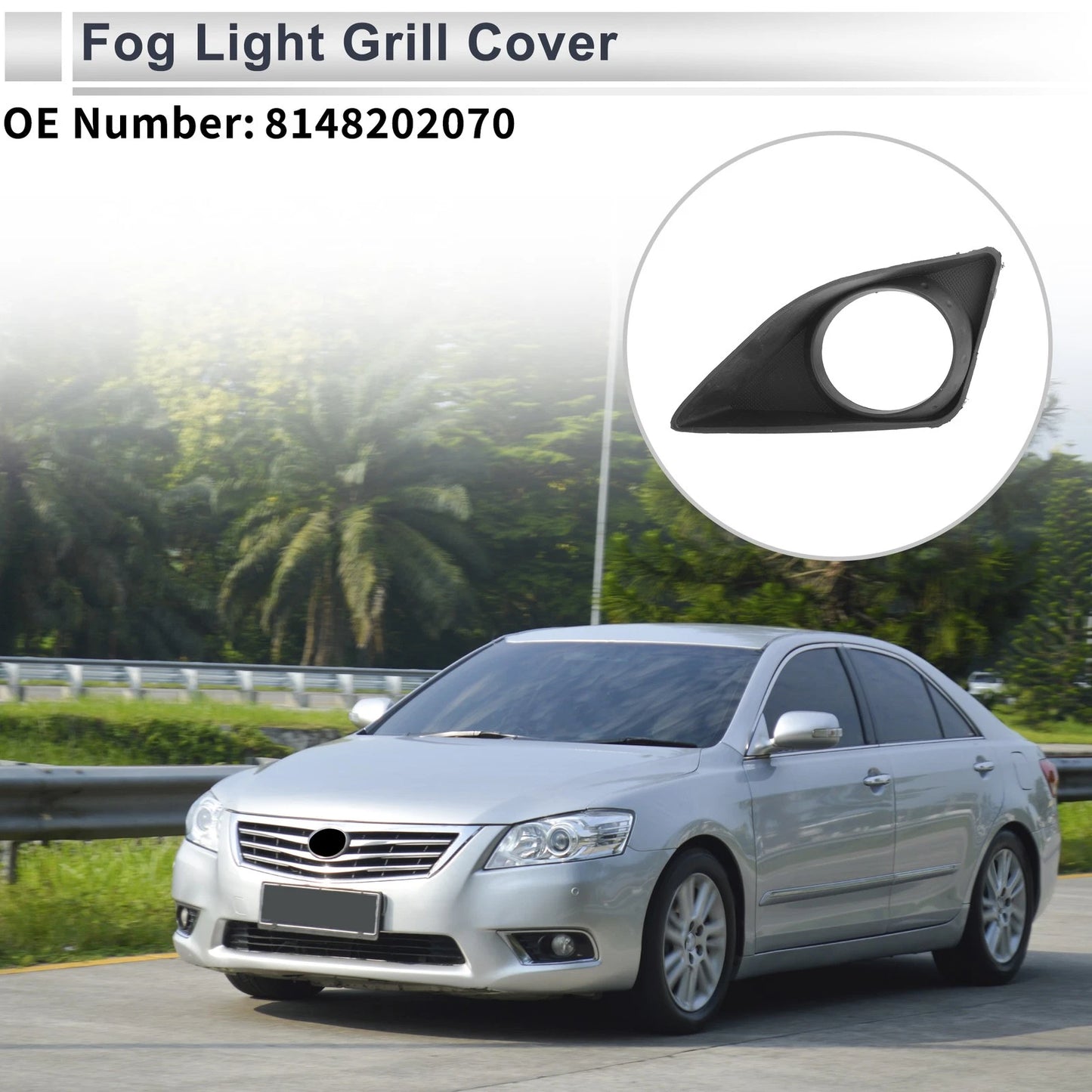 1 Pc Front Left Fog Light Grill for Toyota Corolla (2007–2010)