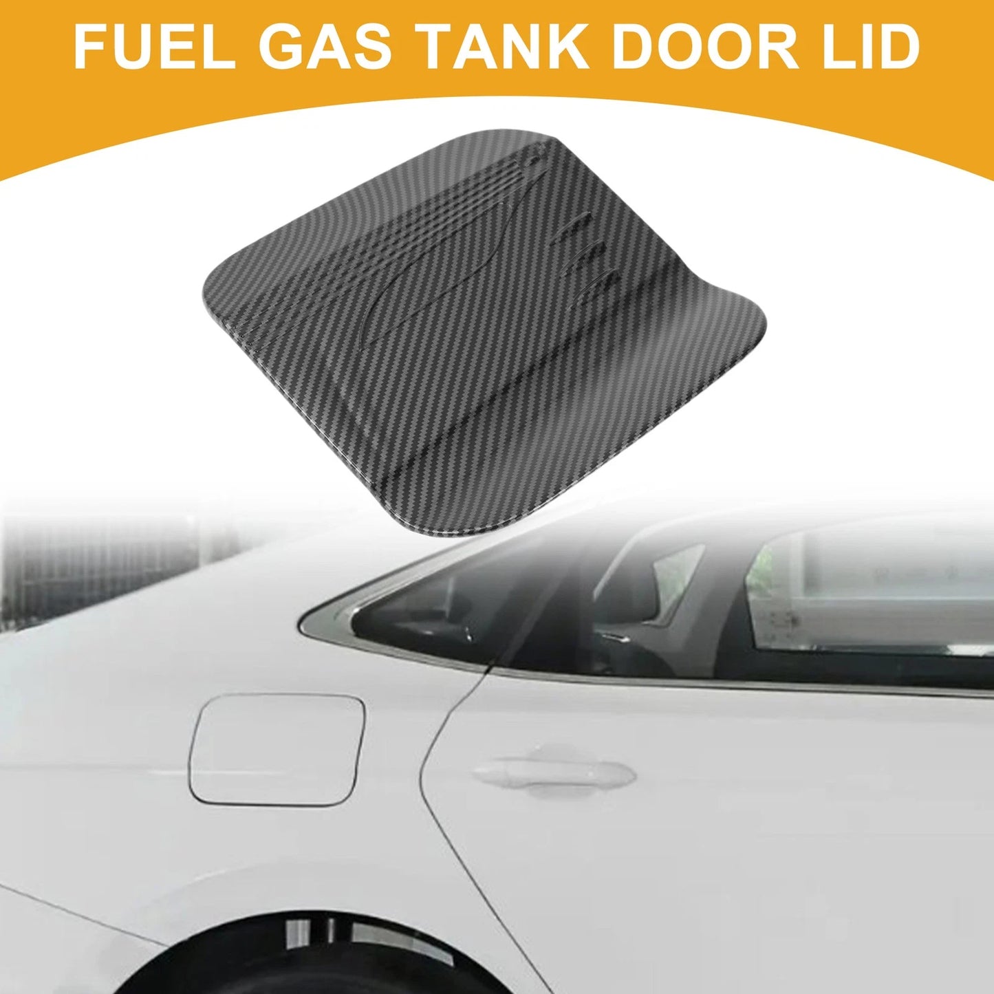 Fuel Tank Door Cap for Toyota Sienna 2022-2025 Carbon Fiber Black