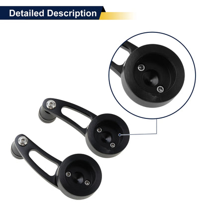 Door Window Crank Handle Set for Chevy, Ford, Chrysler - Black