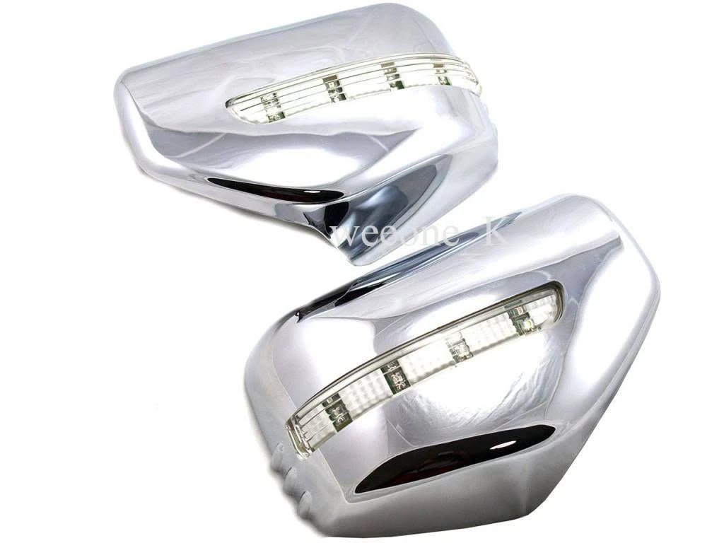 LED Chrome Mirror Cover Trim for Mitsubishi L200 Triton (2006-2014)