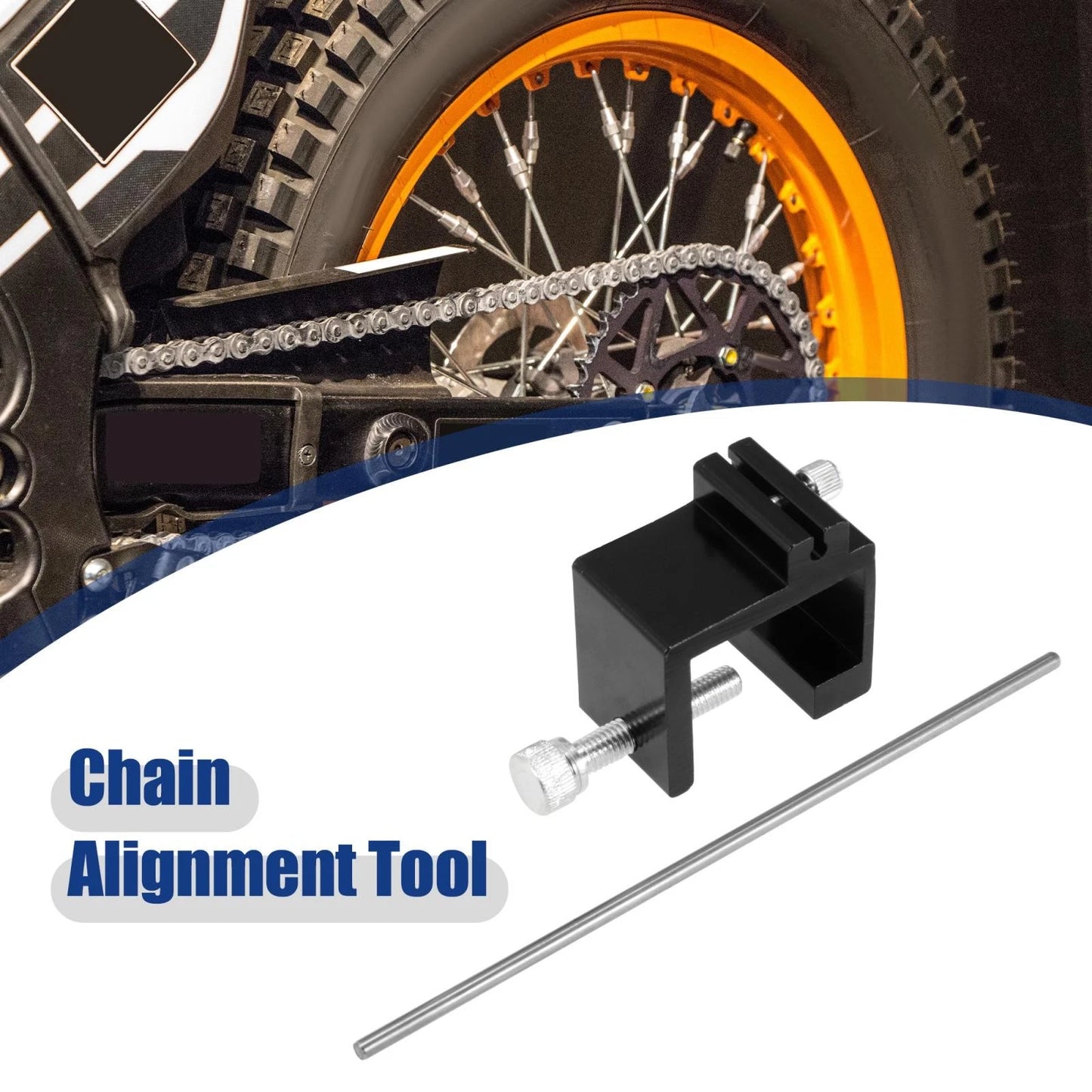 Chain Alignment Tool / Motorcycle / Black for Honda Harley Kawasaki