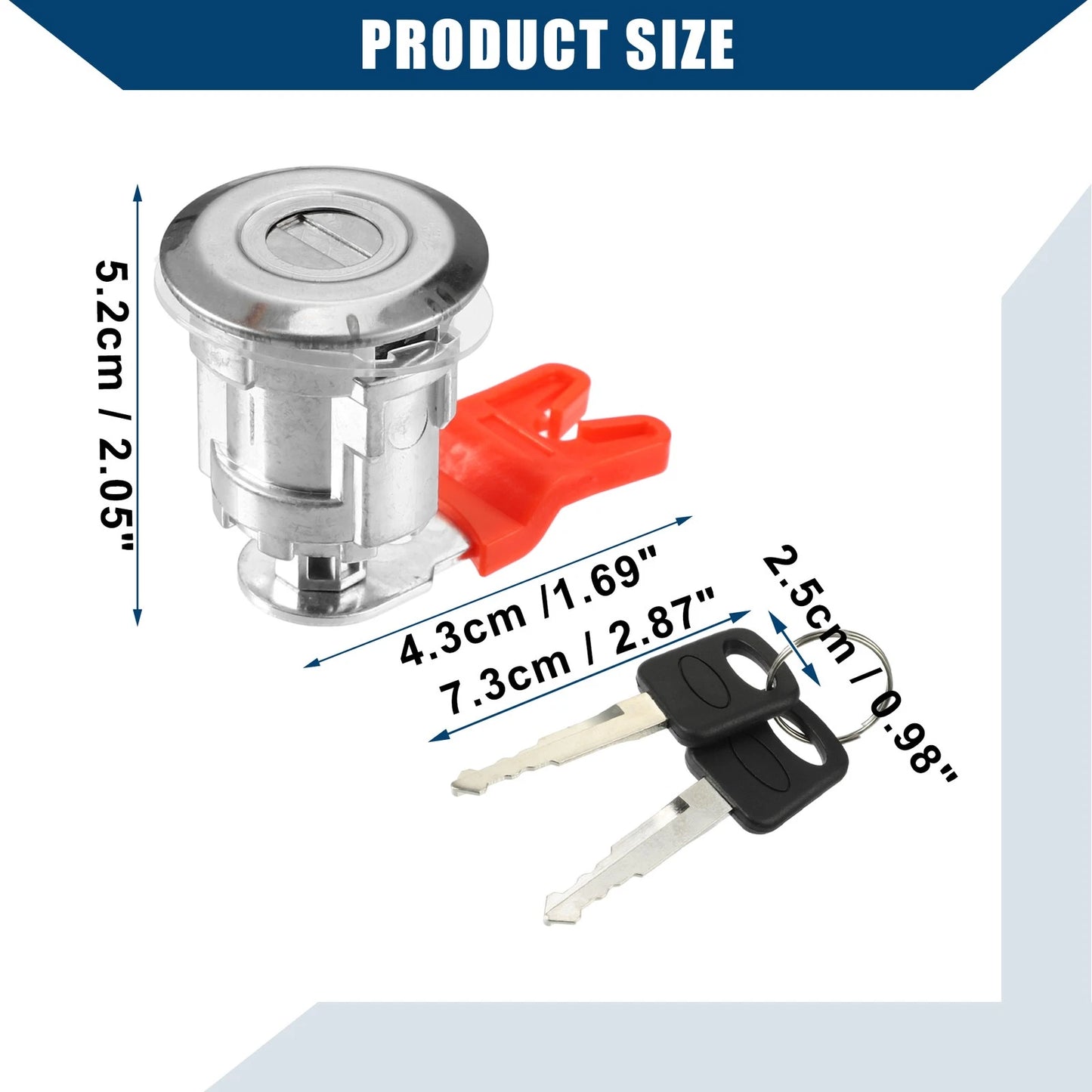 Door Lock Cylinder Set w/Keys for Ford Econoline E150 E250 Van (1997-2018)