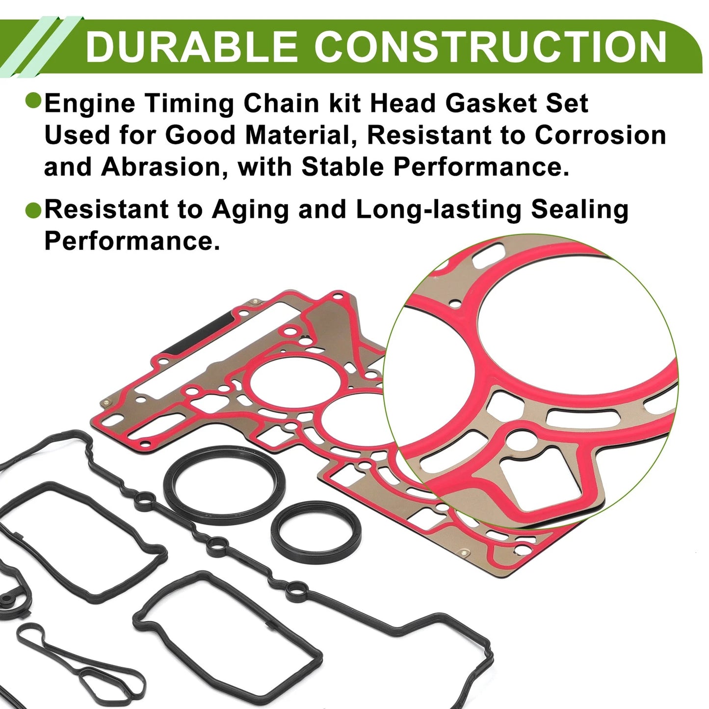 Engine Timing Cover Gasket Set for BMW 228i 2.0L (2014-2016)