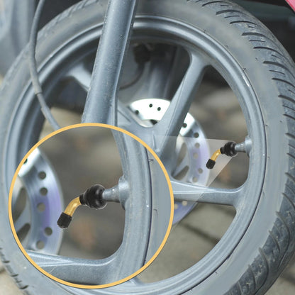 Tire Valve Stem / 10pcs / 120 Degree Snap-in Rubber Base for Car/Motorcycle
