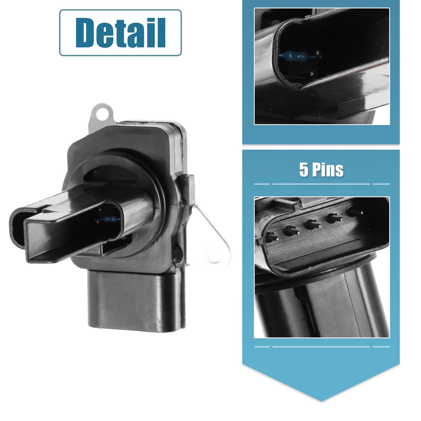Mass Airflow Sensor for Honda Accord (2008 - 2012) Black 5 Pins