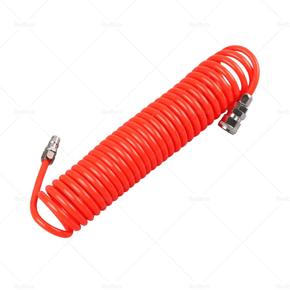 6m PU Coil Air Compressor Hose 5mm x 8mm with Nitto Fittings