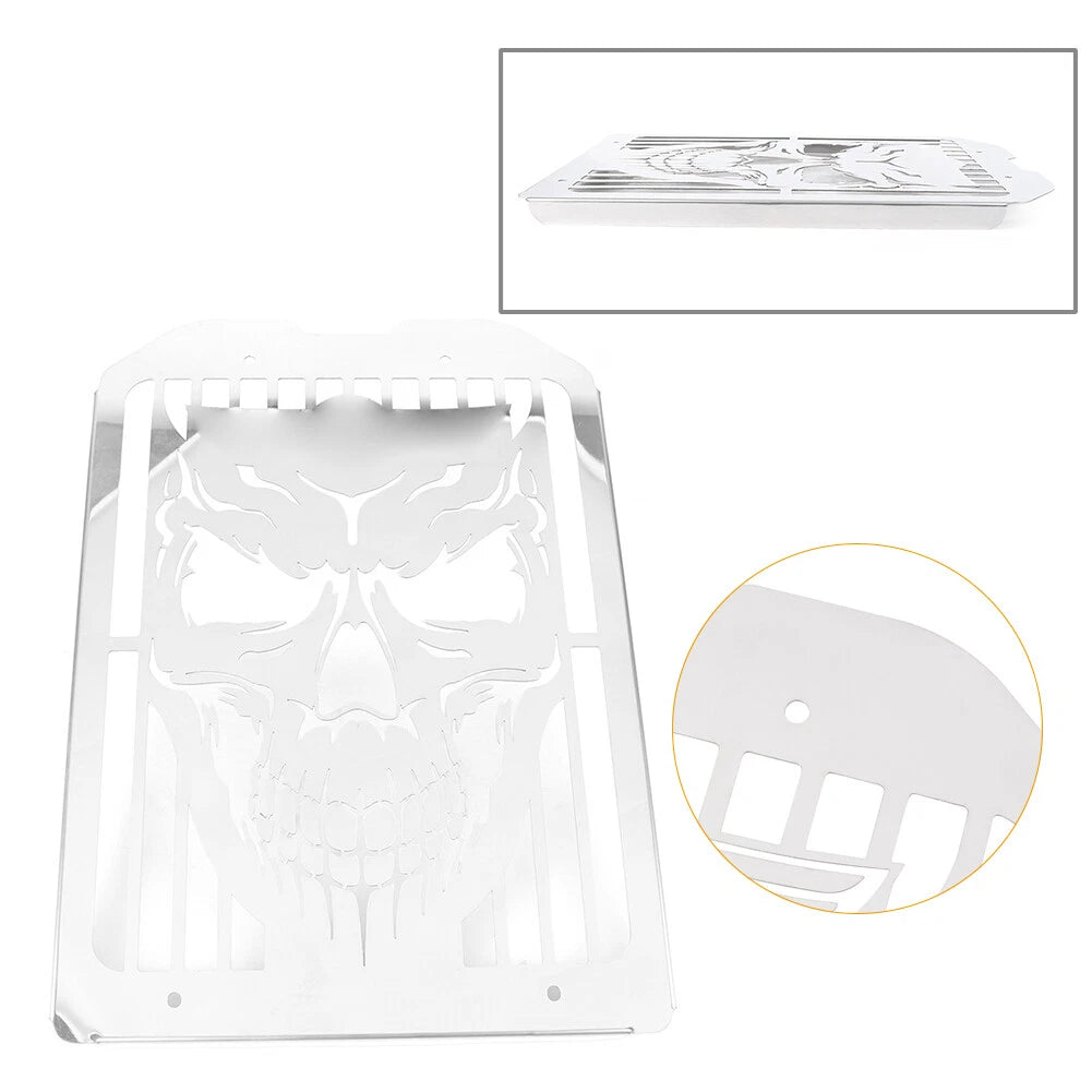 Skull Polished Radiator Grille for Kawasaki Vulcan VN1500 VN1600 (1996-2008)