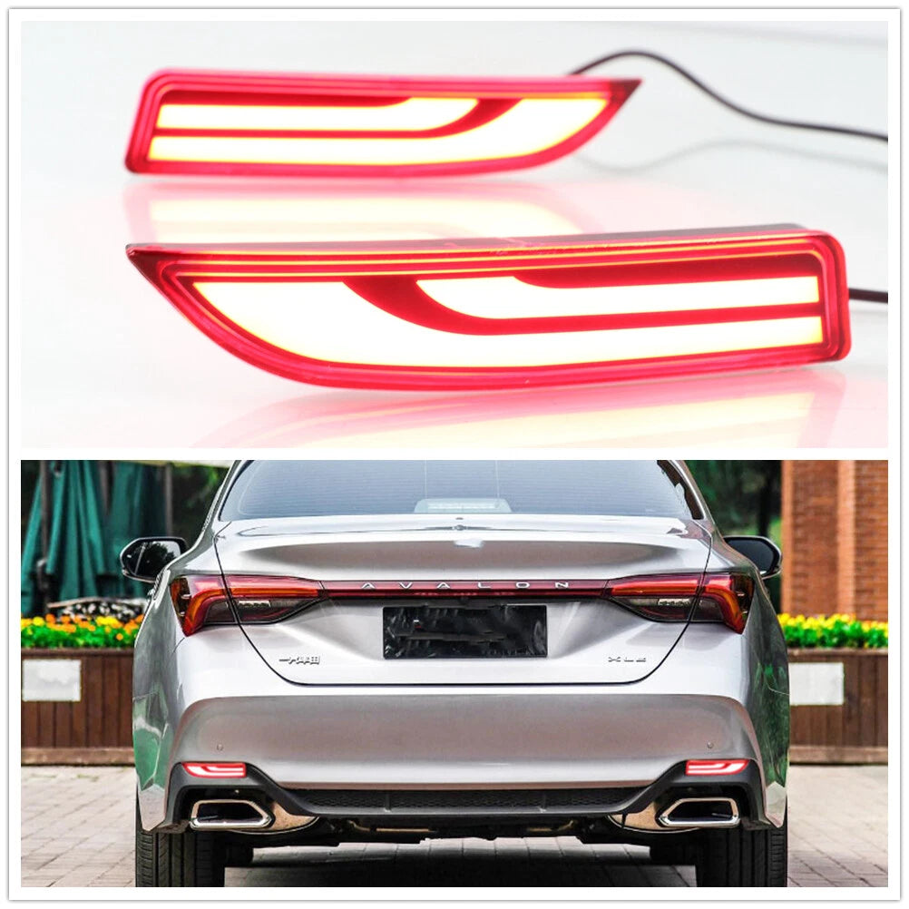 Rear Bumper Reflector for Toyota Avalon 2018-2022 (2 x Red LED Lights)