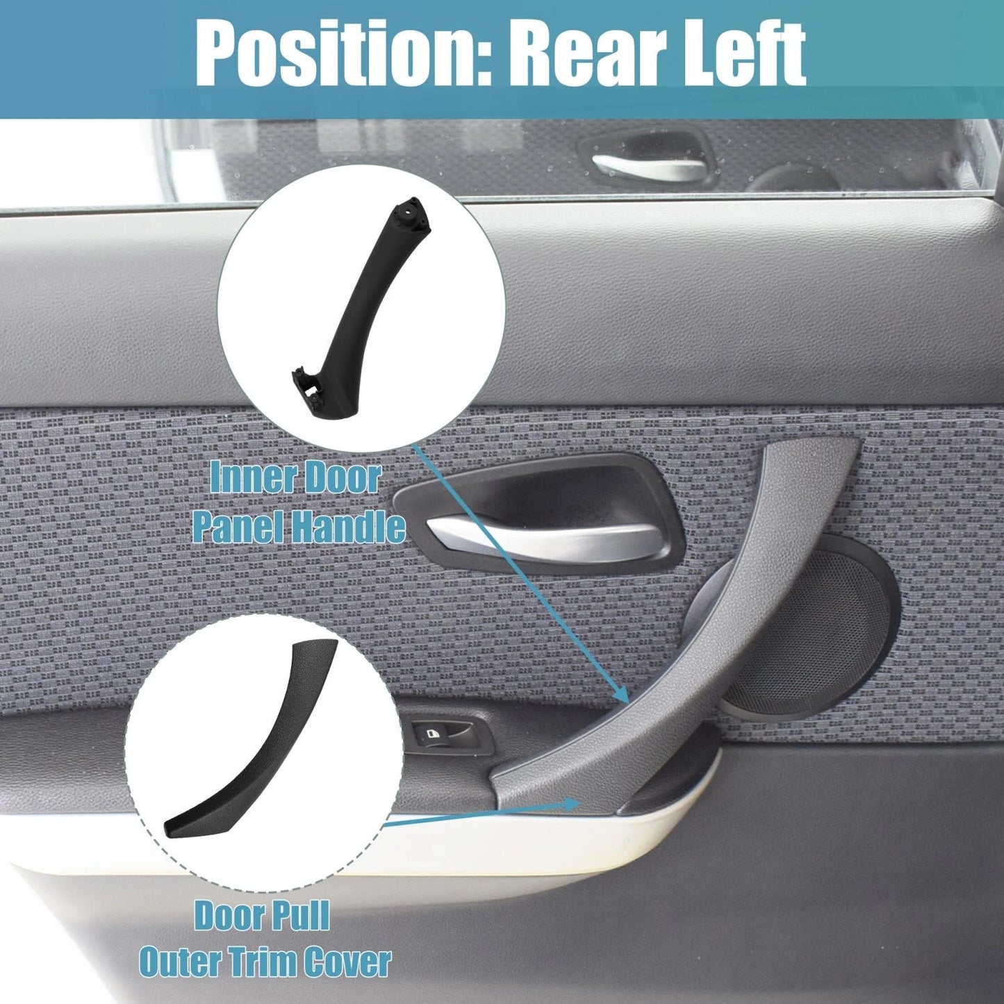 Rear Left Inner Door Handle Covers for BMW E90 (2006-2011)