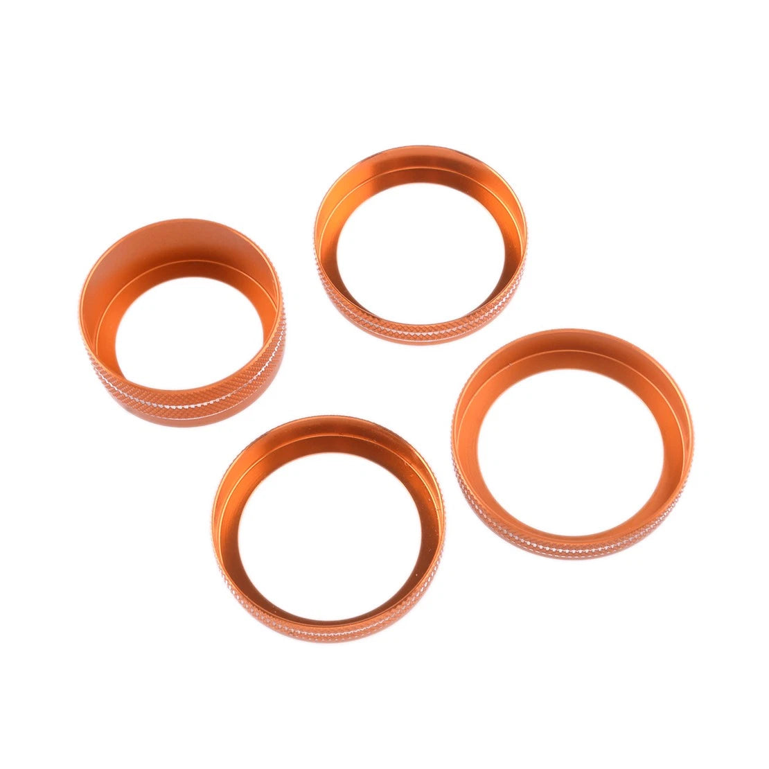 4x Air Conditioning & Headlight Button Cover Rings for Jeep Wrangler (2018-2023)