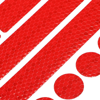 2 x Reflective Safety Warning Strip Tape Sticker for Vehicle Motorcycle Red