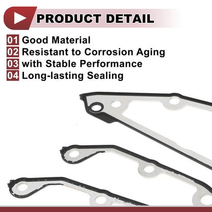 Engine Timing Cover Gasket Set for BMW 545i 4.4L 4.8L (2005-2010)