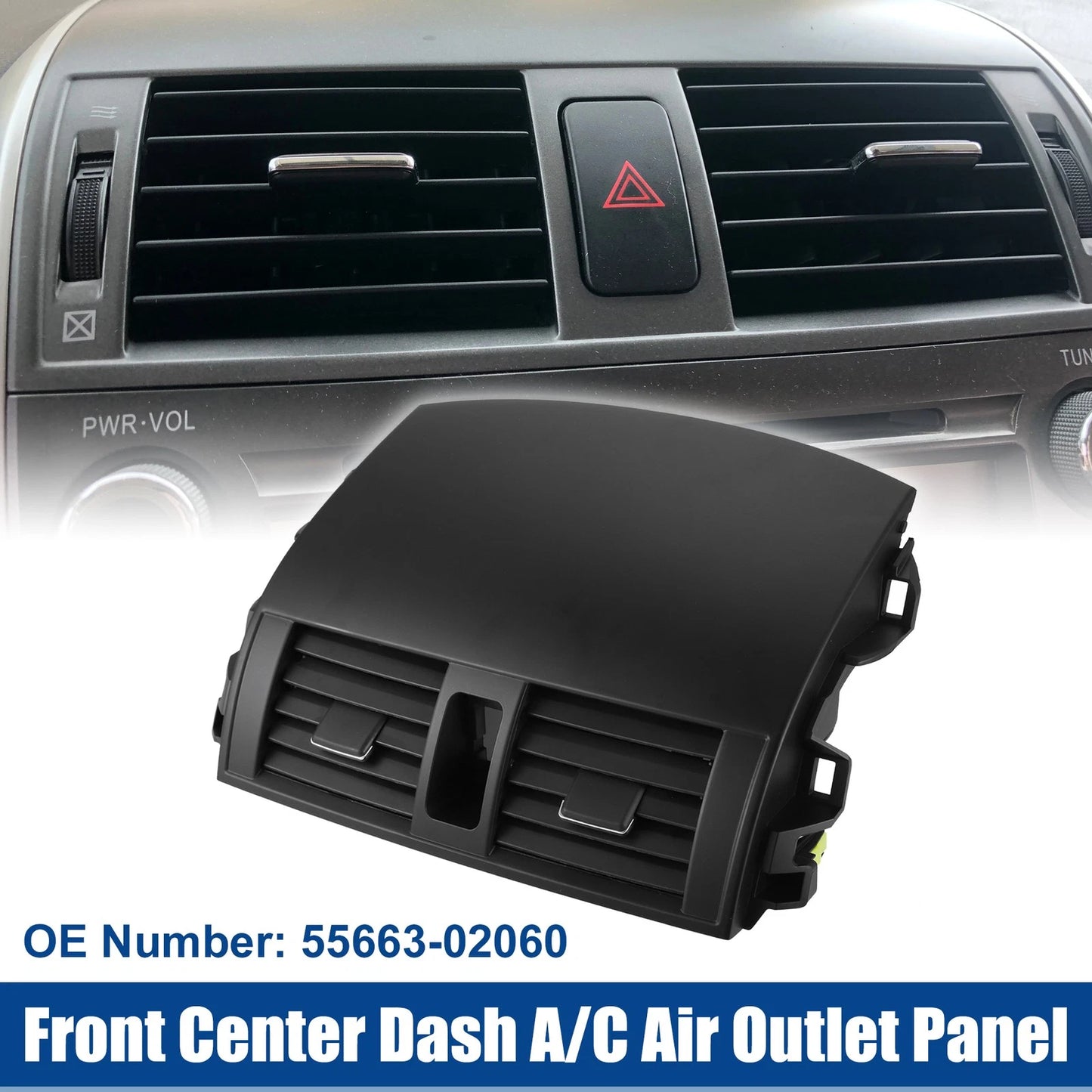A/C Air Outlet Vent Panel for Toyota Corolla (2009-2013) Black