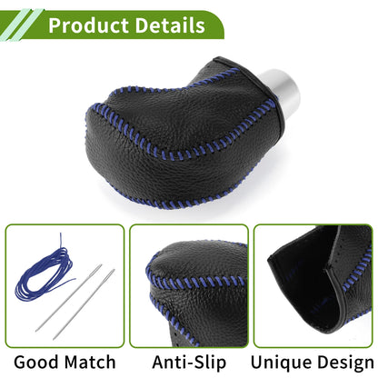 Car Gear Shift Knob Cover for Toyota Tacoma (2016-2022) Pebbled Black Blue