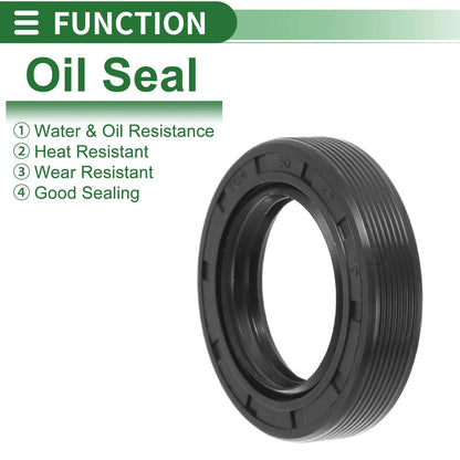 Oil Seal 30x47x10mm Lip Seal Ring Rotary Shaft Seal NBR Rubber Black 5 Pcs