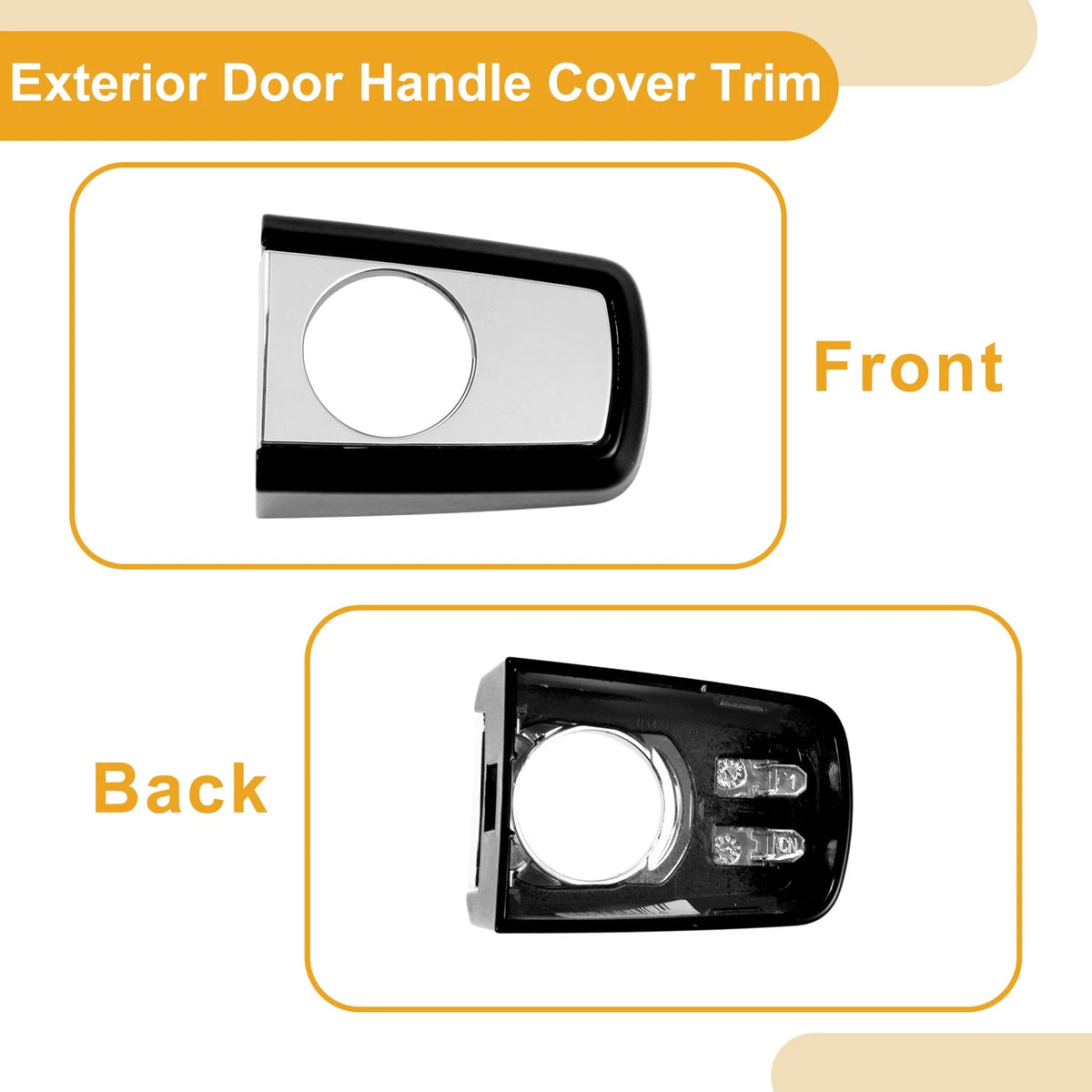 Exterior Door Handle Cover Trim for Buick Regal LaCrosse Encore Black ABS