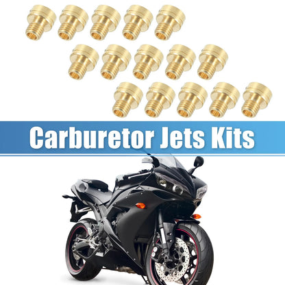 Main Jet 15pcs Brass 88-150 Carburetor Jets for Yamaha Suzuki Motorcycles