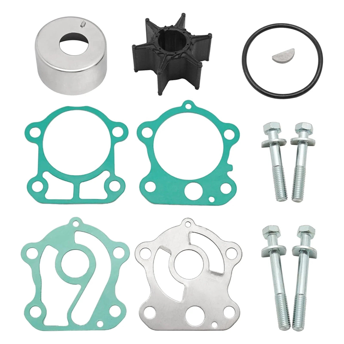 Water Pump Impeller Repair Kit for Yamaha Outboard 2-Stroke 60-90HP