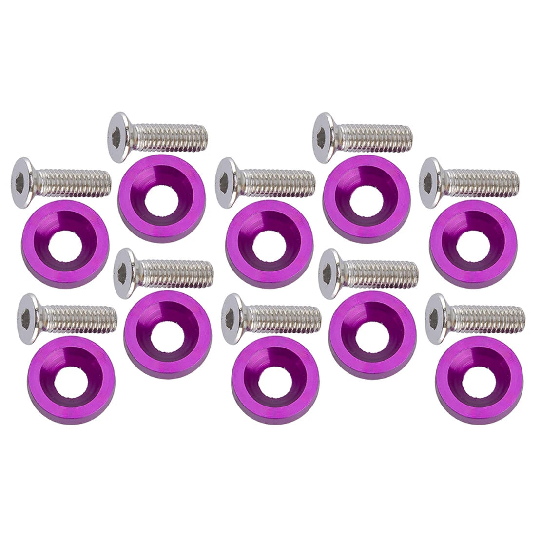 20 x Billet Aluminum Fender Bumper Washer Bolts for Car (Various Years)