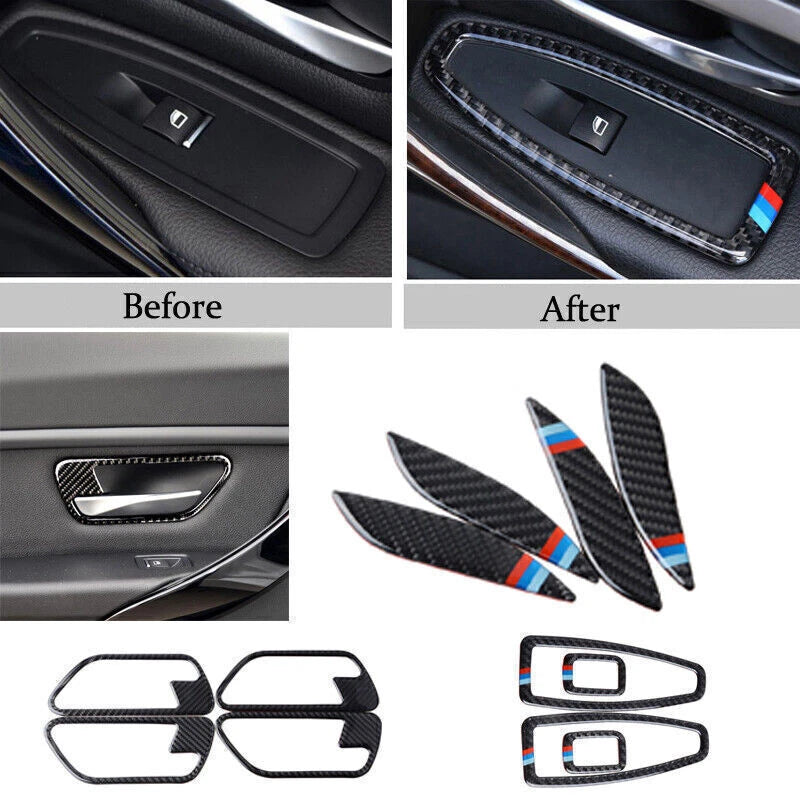 Real Carbon Fiber Interior Trim Decor Cover for BMW 3 Series F30 F34 (2012-2019)